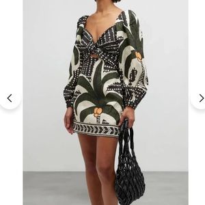 Wiholl Palm Tree Dress Size Small